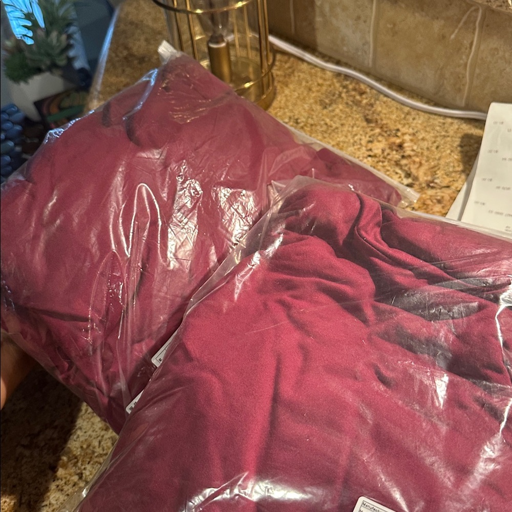 Rose Red Loungewear Set Rushed Top + High Waist Wide Leg Pants New Boutique - Picture 5 of 5